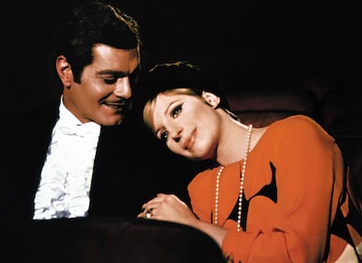 Omar Sharif and Barbra Streisand in 'Funny Girl'. Courtesy Columbia Pictures