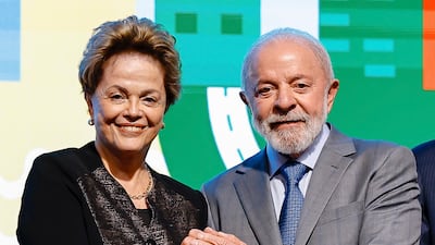 Brazil's President Luiz Inacio Lula da Silva and former Brazilian president and president of the New Development Bank Dilma Rousseff during the Brics summit in Rio de Janeiro, on July 4. AFP