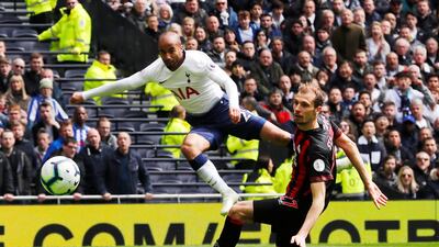 Tottenham's Lucas Moura scores their second goal. Reuters