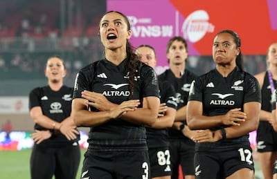 New Zealand women also performed the haka after winning their final in Dubai. Chris Whiteoak / The National