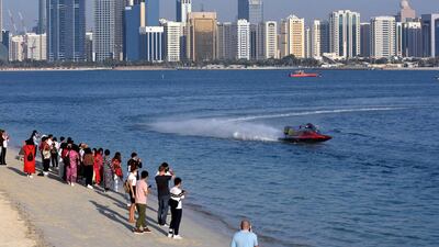 Qualifications for the UIM F1 H2O Grand Prix of Abu Dhabi were under way on Saturday morning. Vittorio Ubertone
