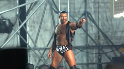 Scott Hall as a member of the NWO during WrestleMania X8 in 2002. George Pimentel / WireImage