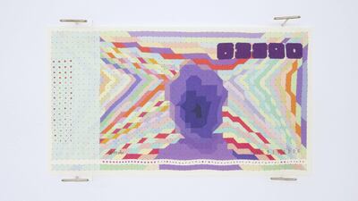 Block Bills by Matthias Dorfelt features a series of 64 banknotes generated from the Bitcoin Blockchain. Lumen Prize Shortlist Still Image Award 2017.