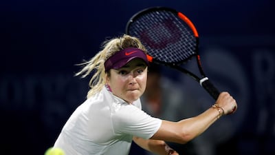 Two-time defending champion Elina Svitolina of Ukraine beat Carla Suarez Navarro in straight sets in Dubai on Thursday night. Ali Haider / EPA
