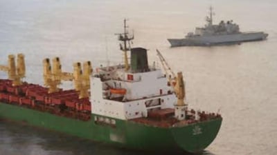 The French frigate Le Nivose leaving Djibouti harbour on its way to escort a convoy of commercial ships in the Gulf of Aden. Pirates in the region say they have not yet asked for a ransom for the fully loaded Saudi oil tanker that they hijacked on Nov 15.