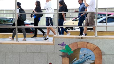 Street art seen in JBR, Dubai. Chris Whiteoak / The National