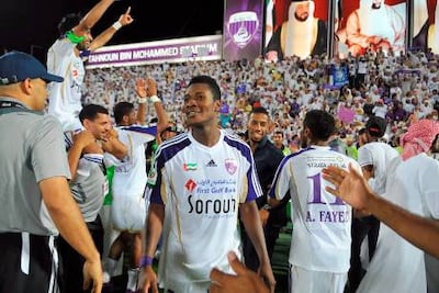 Asamoah Gyan scored 128 goals in 123 games across four seasons with Al Ain.