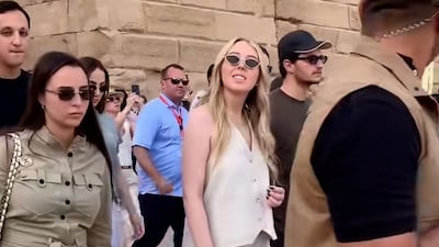 Tiffany Trump and her husband Michael Boulos were spotted touring Luxor's landmarks. Photo: archaeologtour/TikTok