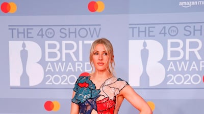 Ellie Goulding arrives at the Brit Awards 2020 at The O2 Arena on Tuesday, February 18, 2020 in London, England. AFP