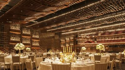 Dubai Opera will transform its auditorium into a banquet hall for Ramadan this year. Courtesy Dubai Opera