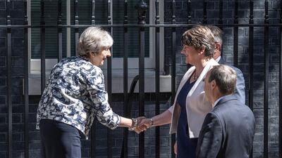 After calling a snap general election in June 2017, Theresa May negotiated a deal between her party and Democratic Unionist Party to support a minority government. Getty Images