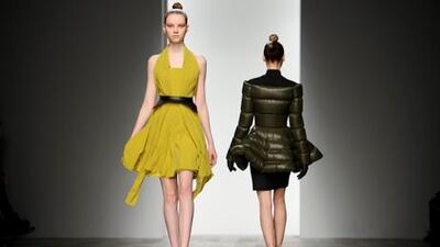 Marios Schwab, who often nudges fashion into new pastures, offered an exquisitely old-fashioned vision this time around at London Fashion Week.