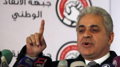 Hamdeen Sabahy, a member of Egypt’s National Salvation Front. Egypt’s opposition coalition is moving towards forming a single political party to challenge Islamists.
