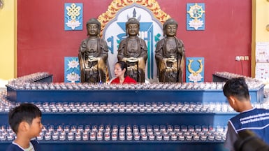 A woman lights candles during celebrations for Vesak Day, also known as Buddha's Birthday, at a temple in Denpasar, Bali, Indonesia. Buddhists celebrate Vesak to mark the birth, enlightenment and passing of Gautama Buddha. EPA