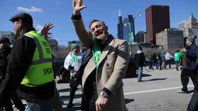 Conor McGregor during St. Patrick's Day in Chicago on March 16, 2019.