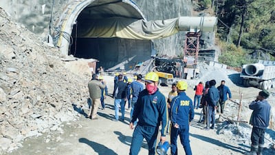 About 40 people are believed to be trapped after the Uttarkashi road tunnel collapsed. AP