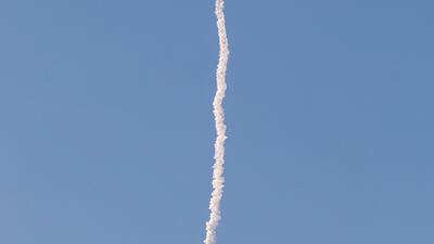 A SpaceX Falcon 9 rocket carrying a U.S.-European satellite lifts off from Vandenberg Air Force Base in California on Saturday. The Sentinel-6 Michael Freilich satellite was expected to deploy its solar panels and later make first contact with controllers. David Middlecamp / The Tribune