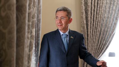 Bakhtiyor Ibragimov, Uzbekistan Ambassador to the UAE, at the embassy in Abu Dhabi. Khushnum Bhandari / The National
