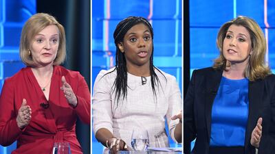 Liz Truss, Kemi Badenoch and Penny Mordaunt's teams are mounting intense campaigns to win over the ruling Conservative Party's 358 MPs. Photo: PA