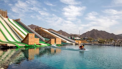 Helmets are provided for those that want to have a go. Leslie Pableo for The National