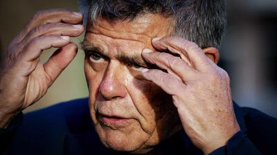 Emile Ratelband speaks with the media in Amsterdam before a court ruling in his case. EPA