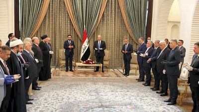 Iraqi president names Mustafa Al Kadhimi as new prime minister-designate in presence of leading Iraqi political figures and UN envoy to Iraq. The National