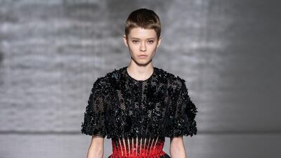 Delicate trails of embroidery for spring 2019 haute couture. Courtesy Givenchy