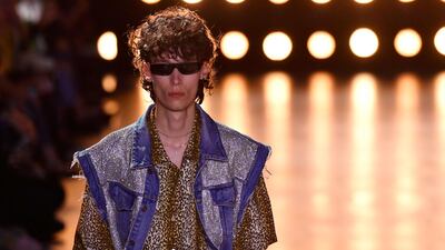 Leopard and landscapes of coconut tree patterns appeared on short sleeve shirts. AFP
