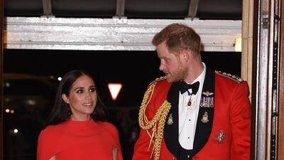 Prince Harry and Meghan, Duchess of Sussex arrive at the Royal Albert Hall on March 7, 2020 in London, England. Getty Images