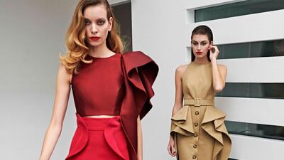 Looks from Azzi & Osta’s autumn/winter 2021 collection, now available for pre-order online. Courtesy Azzi & Osta