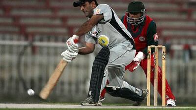 Mohammed Tauqir, batting against Oman last night, is an example for young UAE players.