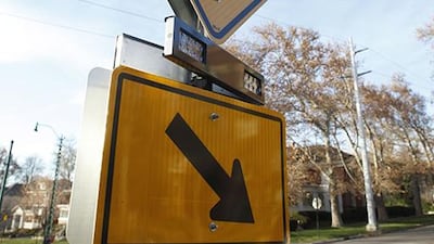 Rectangular rapid flashing beacons are pedestrian-activated, warning lights that notify drivers when a pedestrian is entering a crosswalk. Courtesy of Carmanah Technologies Corp, Victoria, Canada