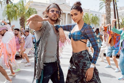 Shah Rukh Khan and Deepika Padukone play spies in Pathaan. Photo: Yash Raj Films