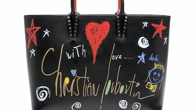 Christian Louboutin: this otherwise grown-up bag is given an urban edge with graffiti-style scribbles and doodles