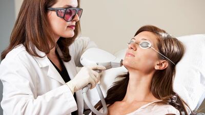 Laser hair removal is best avoided when pregnant. Getty