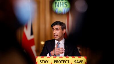 At a press conference on the 2021 Budget in London in March 2021. Getty Images