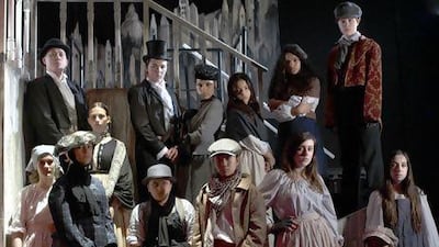 Sweeney Todd, starts in Dubai tomorrow. Courtesy Ductac / Sarah Martin