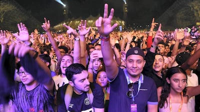 Festivals could be on track this summer after a study showed limited transmission at an indoor event in Barcelona. Pawan Singh / The National
