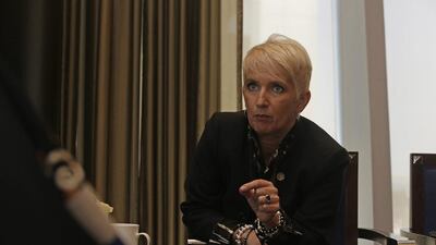 Clare Woodcraft, chief executive of the Emirates Foundation, says data is vital to solving social problems. Jeffrey E Biteng / The National