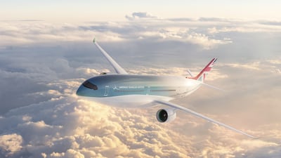 An artist's impression of a liquid hydrogen-powered plane that is being developed by British researchers. PA