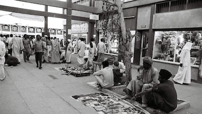 The Abu Dhabi souq taken possibly at late 1970s/early 1980s. Courtesy: Shaukat Ali Sufi Muhammad / Al Ittihad