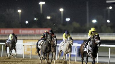 Trenchard winning the gulfnews.com race. Chris Whiteoak / The National