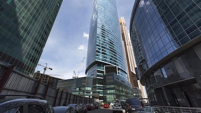 The main VTB Bank building, centre, in Moscow, Russia. Alexander Zemlianichenko / AP Photo