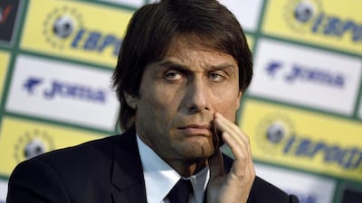 Antonio Conte shown during Euro 2016 qualifying in his role as Italy manager. Vassil Donev / EPA / March 28, 2015