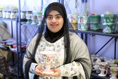 Alyazia Khaled Abdulla from Awpod Handicrafts is exhibiting at this year's event. Chris Whiteoak / The National