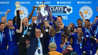 As Wes Morgan lifted the Premier League trophy, the impossible dream was realised. PA