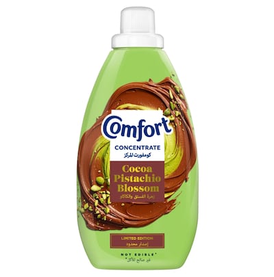 Dubai chocolate spin-offs extend beyond edibles, as evident with the limited-edition Comfort Cocoa Pistachio Blossom fabric softener. Photo: Comfort