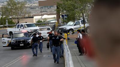 Police are seen after a mass shooting at a Walmart in El Paso, Texas. Reuters