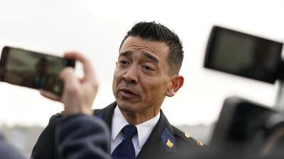 Head of the National Criminal Investigations Division, Andy Kraag, speaks to the press on March 9, 2020 in Schiphol, before the opening of the trial. AFP