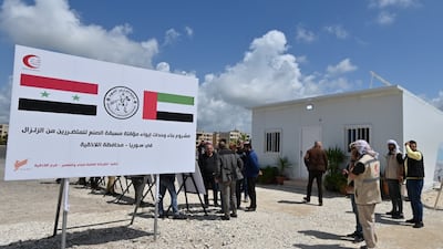 One of the homes, part of a Dh65m UAE aid project in Syria. Wam